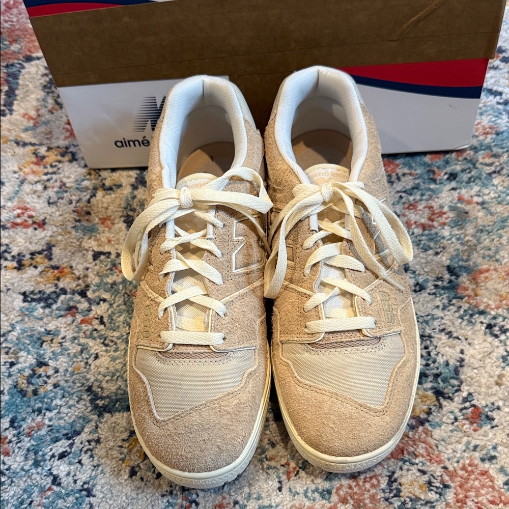 Aime Leon Dore New Balance Men's Brown and Cream Sneakers 10